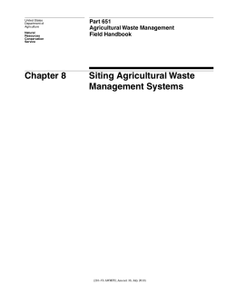 Chapter 8 Siting Agricultural Waste Management Systems