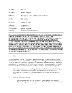 HR policy on Disciplinary Action and Termination for Cause