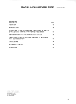 SOLUTIOIM SLOTS OR ICE-WEDGE CASTS? j VANDENBERGHE