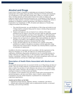 Alcohol and Drugs - Granite State College