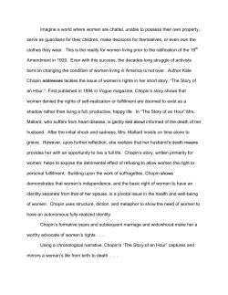 Critical Analysis Example Story of an Hour