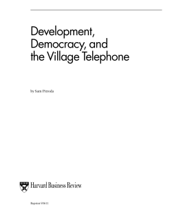 Development, Democracy, and the Village Telephone