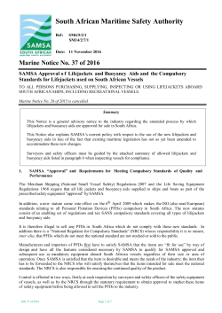 MN 37 of 2016 - South African Maritime Safety Authority
