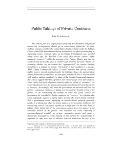 Public Takings of Private Contracts
