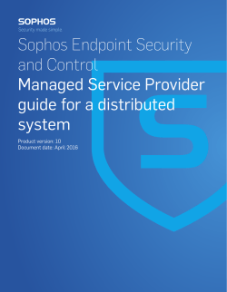Sophos Endpoint Security and Control Managed Service Provider