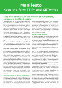 Manifesto Keep the farm TTIP