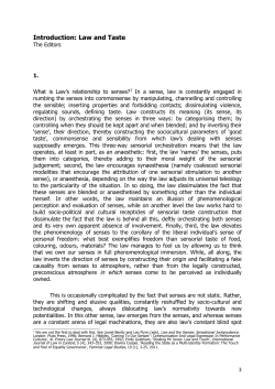 Introduction: Law and Taste