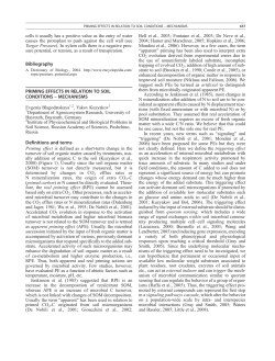 Blagodatskaya E., Kuzyakov Y. 2011. Priming Effects in