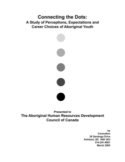 Connecting the Dots - National aboriginal forestry association