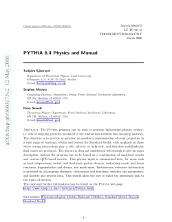 PYTHIA 6.4 Physics and Manual