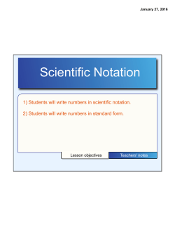 Scientific Notation