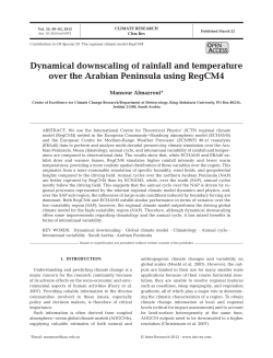 Dynamical downscaling of rainfall and temperature over the Arabian