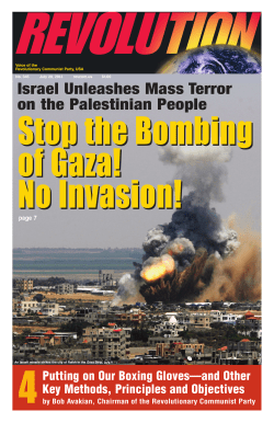 Israel Unleashes Mass Terror on the Palestinian People