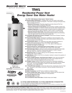 Residential Power Vent Energy Saver Gas Water