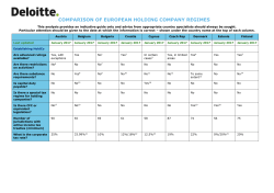 comparison of european holding company regimes