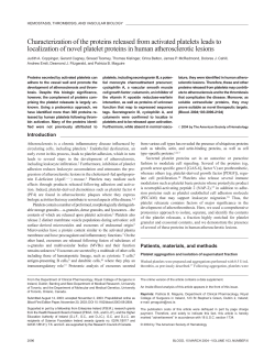 Characterization of the proteins released from activated platelets