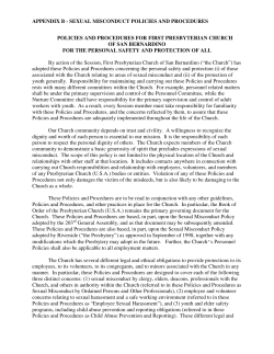 APPENDIX B - SEXUAL MISCONDUCT POLICIES AND