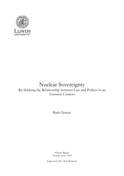 Nuclear Sovereignty - Lund University Publications