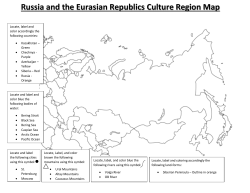 Russia and the Eurasian Republics Culture Region Map