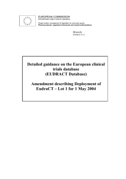 Detailed guidance on the European clinical trials database