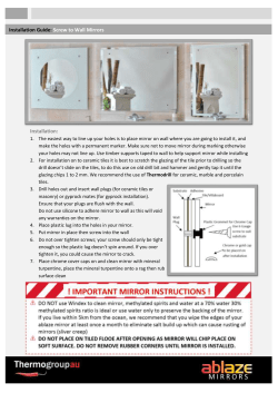 Installation Guide: Screw to Wall Mirrors Installation: