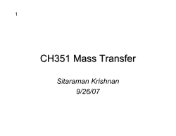 CH351 Mass Transfer