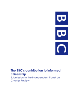The BBC`s contribution to informed citizenship