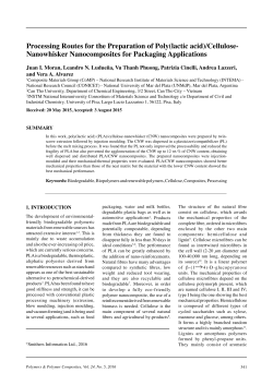 Processing Routes for the Preparation of Poly(lactic acid)/Cellulose