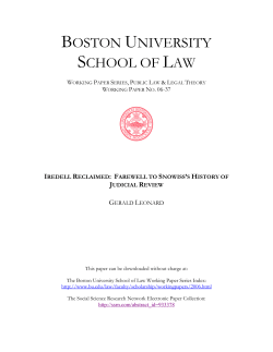 BOSTON UNIVERSITY SCHOOL OF LAW