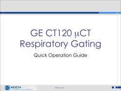 GE CT120 &mu;CT Respiratory Gating