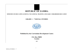 Grade 1 &ndash; 7 social studies