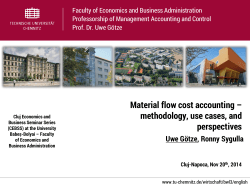 Material flow cost accounting – methodology, use