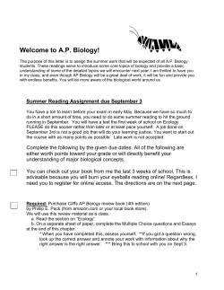 AP Biology - Issaquah Connect