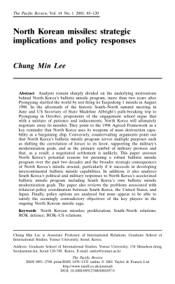 North Korean Missiles - Strategic Implications