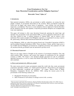 From Privatization to Tax Cut: Some Theoretical Considerations and
