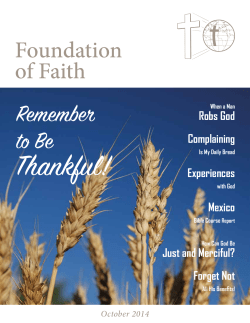 October 2014 - The Church of God