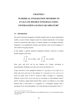 chapter 3 numerical integration methods to evaluate double