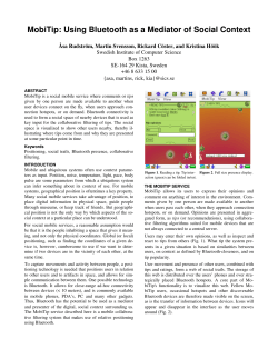 MobiTip: Using Bluetooth as a Mediator of Social Context