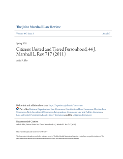 Citizens United and Tiered Personhood, 44 J. Marshall L. Rev. 717