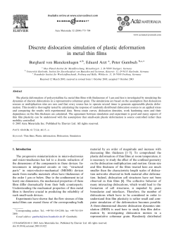Discrete dislocation simulation of plastic deformation in metal thin films