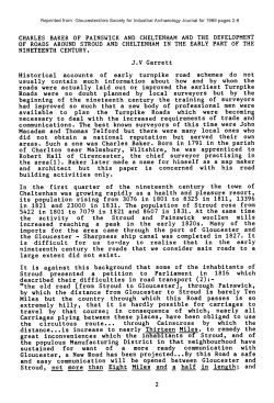 J.V Garrett Historical accounts of early turnpike road schemes do not