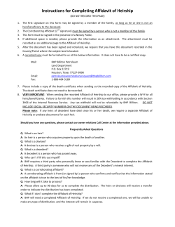 Instructions for Completing Affidavit of Heirship