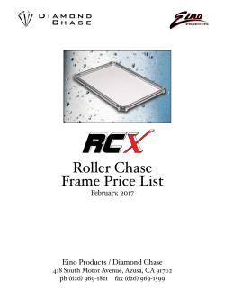 Roller Chase Frame Price List
