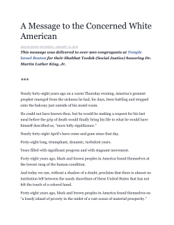 Read Idowu`s Speech - Temple Israel of Boston