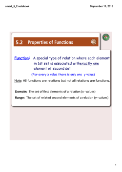 Function: A special type of relation where each element in 1st set is