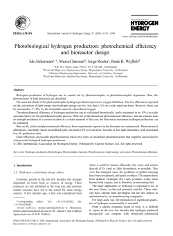 Photobiological hydrogen production: photochemical