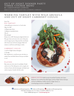 Three course menu ouT of siGhT dinner parTy Three