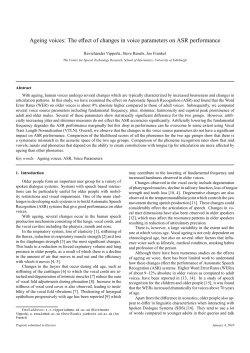 Ageing voices: The effect of changes in voice parameters on ASR
