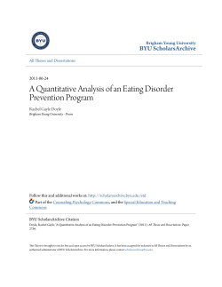A Quantitative Analysis of an Eating Disorder Prevention Program