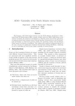 AO10 - Variability of the North Atlantic storm tracks